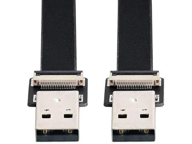 Alt view image 6 of 7 - 0.5M Flat Ribbon USB2.0 Male to Male Extension Flex Cable for Data Sync & Charging