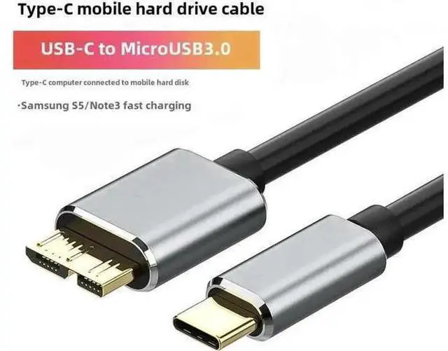 Alt view image 6 of 6 - 1.64 ft USB 3.0 A Male to Micro USB 3.0 Cable, High Speed Data Sync Cord for Toshiba, Samsung, My Passport External Hard Drives