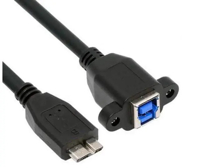 Main image of 30cm USB3.0 Type-B Female to Micro-B Male Extension Cable, 5Gbps High Speed Cord for External SSD, Hard Drive & Digital Camera