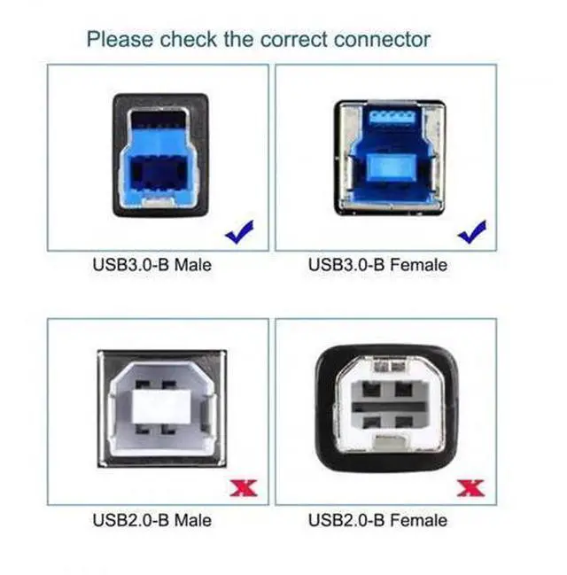 Alt view image 4 of 7 - 30cm USB3.0 Type-B Female to Micro-B Male Extension Cable, 5Gbps High Speed Cord for External SSD, Hard Drive & Digital Camera