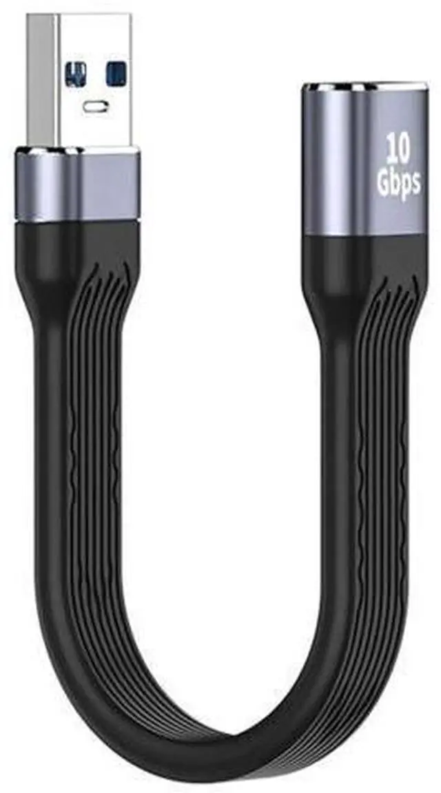 Main image of 13cm Flat FPC USB3.1 Gen2 Type-A Female to Type-A Male Extension Cable | 10Gbps Slim Flexible Cord for Laptop & Desktop