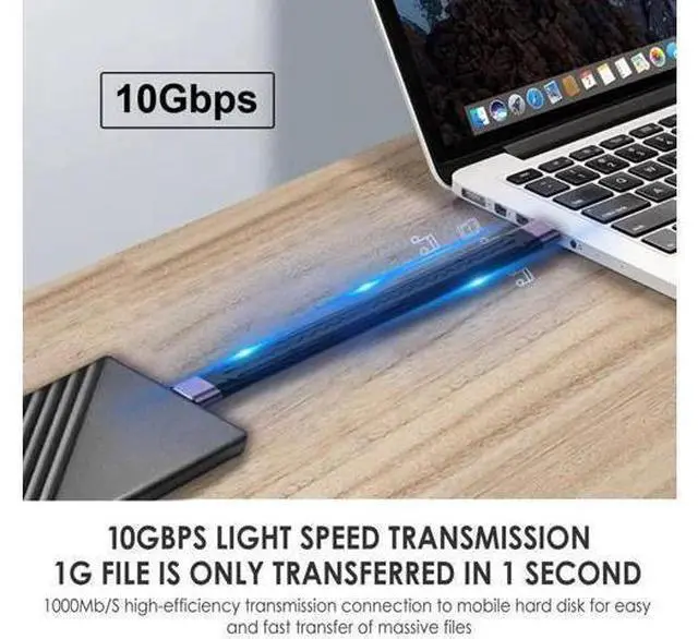 Alt view image 3 of 7 - 13cm Flat FPC USB3.1 Gen2 Type-A Female to Type-A Male Extension Cable | 10Gbps Slim Flexible Cord for Laptop & Desktop