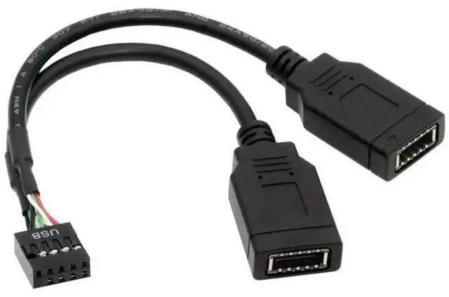 Main image of 0.15M USB2.0 9/10Pin Motherboard Header Male to Dual Key-A Type-E USB3.1 Front Panel Extension Cable
