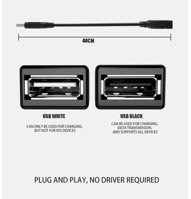 Alt view image 2 of 6 - 2-Port USB 2.0 Male to Dual Female Splitter Cable, High Speed Data & Charging Cord for PC, Laptop, Car, TV, Xbox, External HDD