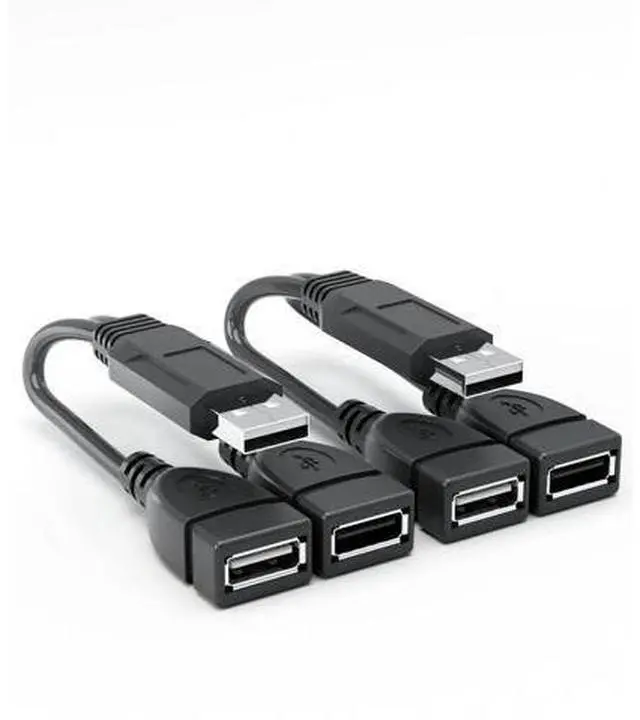 Main image of 2-Port USB 2.0 Male to Dual Female Splitter Cable, High Speed Data & Charging Cord for PC, Laptop, Car, TV, Xbox, External HDD