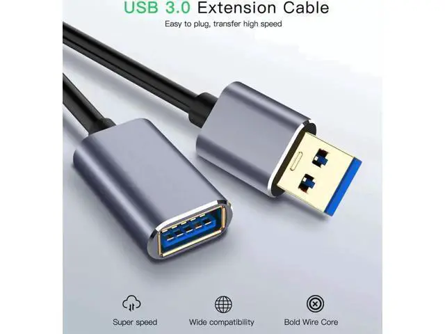 Alt view image 4 of 7 - 3.3FT USB 3.0 Extension Cable, Type A Male to Female High Speed Cord for Webcam, GamePad, Keyboard, Flash Drive, Hard Drive, Printer