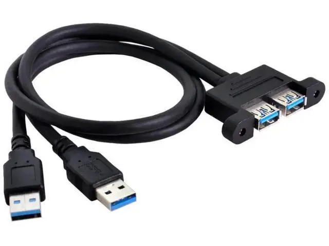Alt view image 5 of 7 - 0.5M Dual USB3.0 Front Panel Header Male to Dual USB3.0 Female Panel Mount Extension Cable