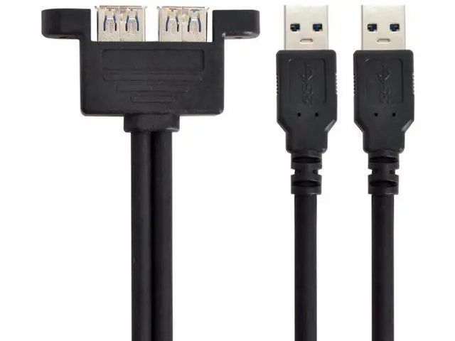 Alt view image 6 of 7 - 0.5M Dual USB3.0 Front Panel Header Male to Dual USB3.0 Female Panel Mount Extension Cable