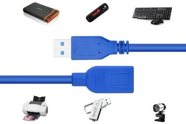 Alt view image 5 of 6 - USB 3.0 Extension Cable 10ft, USB 3.0 Extension Cable - A-Male to A-Female for USB Flash Drive, Card Reader, Hard Drive, Keyboard, Mouse, Printer, Camera 10 ft.
