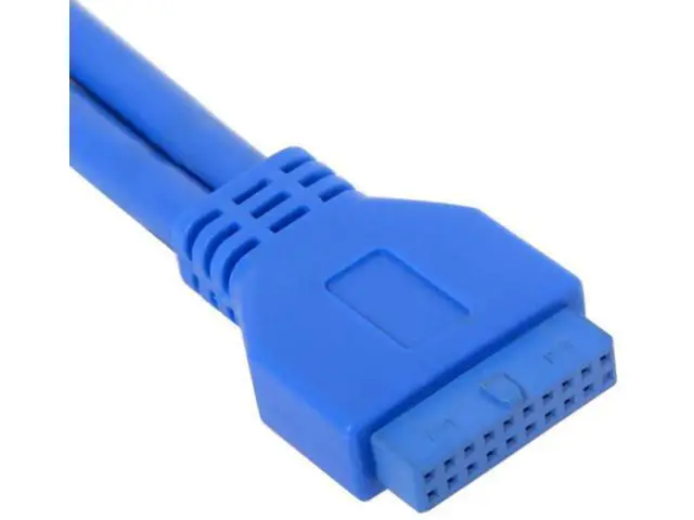 Alt view image 2 of 7 - 0.5M Panel Mount USB3.0 19/20Pin Header Male to Dual USB3.0 Female Extension Cable