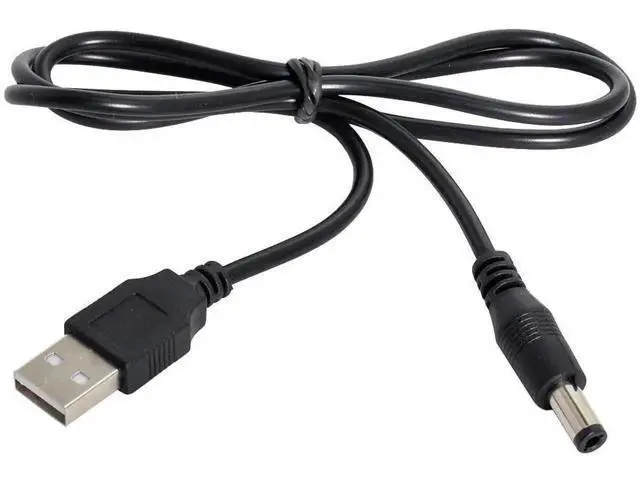 Alt view image 4 of 6 - 100cm USB2.0 A Male to DC 5.5×2.5mm Straight Barrel Power Cable | 5V DC Charging Cord