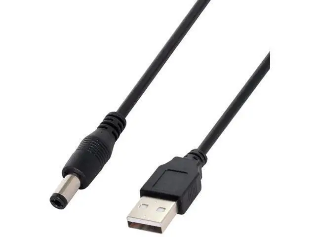 Alt view image 5 of 6 - 100cm USB2.0 A Male to DC 5.5×2.5mm Straight Barrel Power Cable | 5V DC Charging Cord
