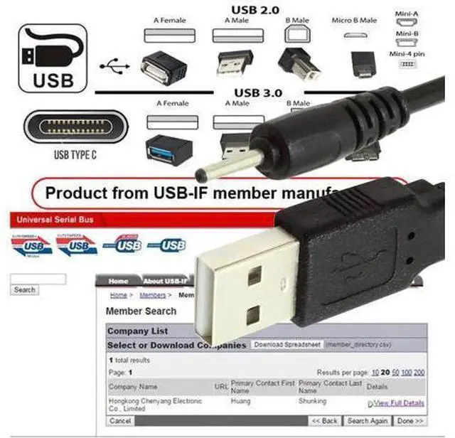 Alt view image 5 of 7 - 120CM USB2.0 A Male to Straight 2.0×0.7mm DC Barrel Power Cable, 5V DC Charging Cord