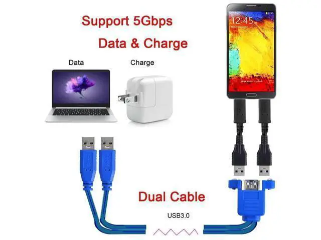 Alt view image 2 of 7 - 0.5M USB 3.0 Front Panel Header Extension Cable, 2 Male to 2 Female Cord with Panel Mount Screws