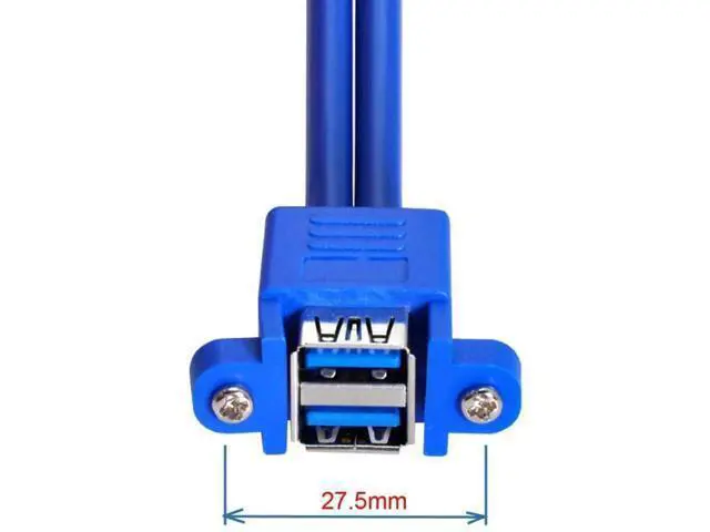 Alt view image 3 of 7 - 0.5M USB 3.0 Front Panel Header Extension Cable, 2 Male to 2 Female Cord with Panel Mount Screws