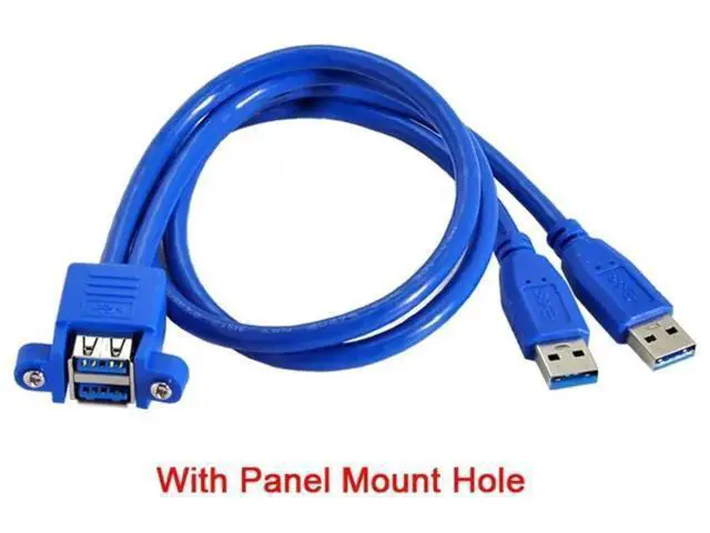Alt view image 6 of 7 - 0.5M USB 3.0 Front Panel Header Extension Cable, 2 Male to 2 Female Cord with Panel Mount Screws