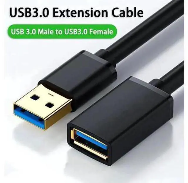 Main image of 1.64ft USB 3.0 Male to Female Extension Cable, High Speed Cord for Flash Drive, Hard Drive, Keyboard, Mouse, Game Console, Printer & Webcam