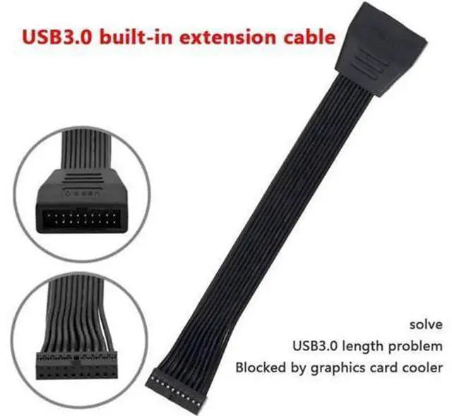 Main image of 14.7CM(5.8IN) USB3.0 Mainboard Header Female to External Male Extension Cable, Internal Host Port Extend Cord