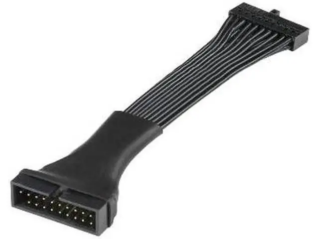 Alt view image 3 of 3 - 6 Inches Low Profile USB3.0 20Pin Internal Header Extension Cable, Slim Short Mainboard Header Extender Cord