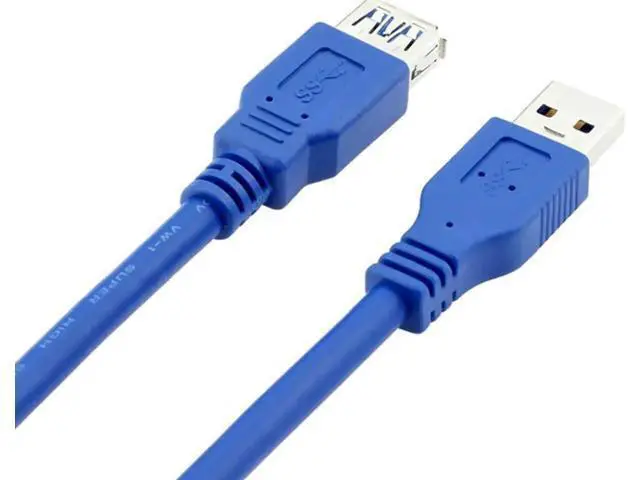Alt view image 3 of 3 - 0.3M/1FT Blue USB 3.0 Type-A Male to Female Extension Cable