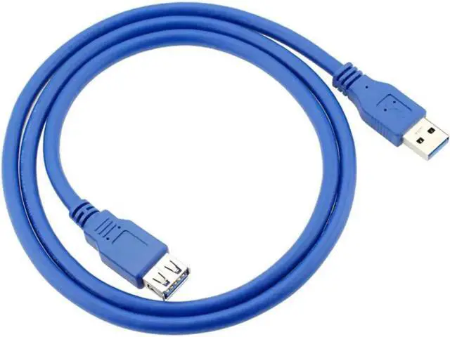 Alt view image 2 of 3 - 0.3M/1FT Blue USB 3.0 Type-A Male to Female Extension Cable