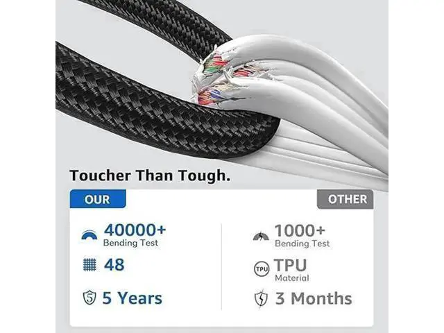 Alt view image 6 of 6 - USB C to Micro B Hard Drive Cable, 3.3ft/1M USB 3.0 5Gbps Data Transfer Cord for External HDD/SSD, Compatible with MacBook Pro/Air, iPad, Samsung Galaxy & More Black