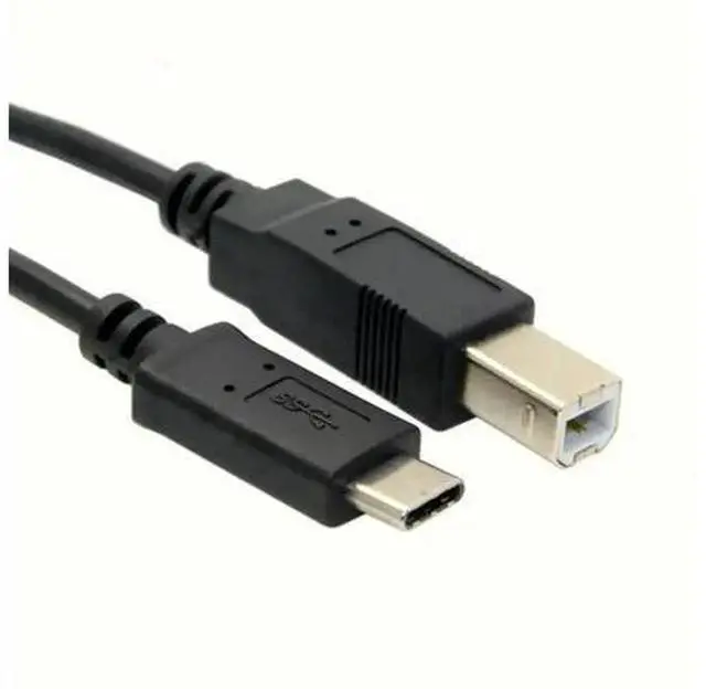 Alt view image 3 of 3 - Braided USB-C to USB 2.0 B Printer Cable, Compatible with MacBook, Brother Printers & MIDI Controllers