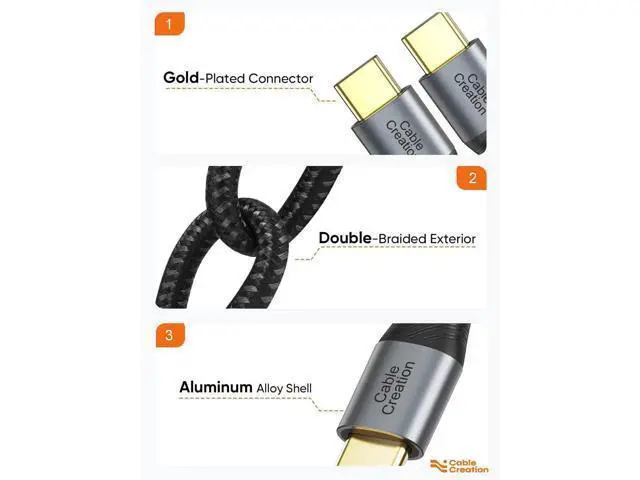 Alt view image 2 of 7 - 6.6FT Braided USB-C to USB-C Fast Charging & Data Sync Cable for Samsung Galaxy S22/S21/S20 Series, MacBook, iPad Pro 2020, Google Pixel
