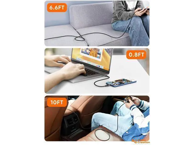 Alt view image 4 of 7 - 6.6FT Braided USB-C to USB-C Fast Charging & Data Sync Cable for Samsung Galaxy S22/S21/S20 Series, MacBook, iPad Pro 2020, Google Pixel