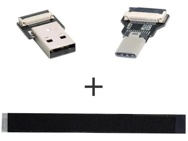 Alt view image 4 of 7 - 0.5M Flat Ribbon USB-A Male to USB-C Male Flex Extension Cable | USB2.0 Flexible Thin Cord