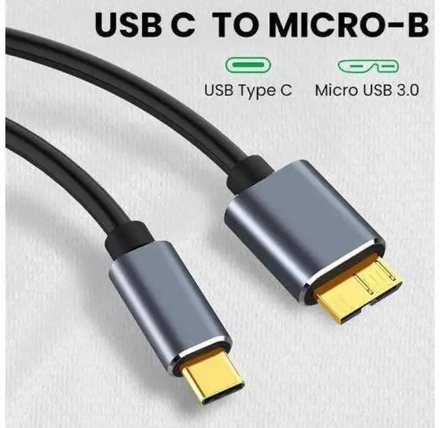 Main image of 3.3FT USB C to Micro B Cable, Data Sync & Charging Cord for External Hard Drives, Galaxy S5