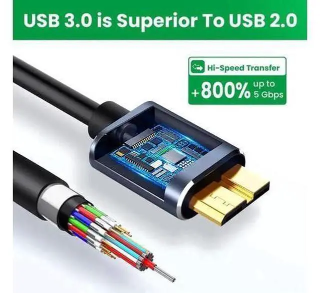 Alt view image 4 of 7 - 3.3FT USB C to Micro B Cable, Data Sync & Charging Cord for External Hard Drives, Galaxy S5