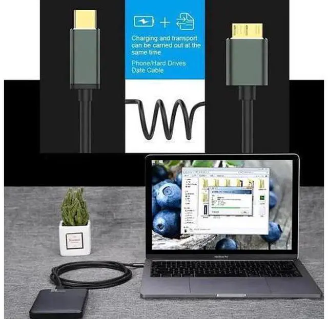 Alt view image 5 of 7 - 3.3FT USB C to Micro B Cable, Data Sync & Charging Cord for External Hard Drives, Galaxy S5