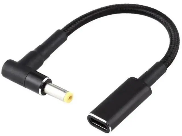 Alt view image 5 of 5 - Right Angle DC 4.8×1.7mm to USB-C PD 100W Nylon Braided Power Cable | 18.5V~20V Fixed Voltage Trigger Cord
