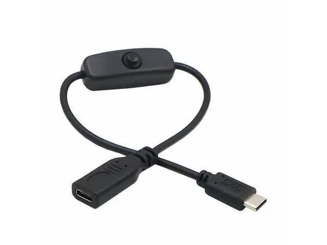 Alt view image 4 of 7 - USB-C Male to Female Extension Cable with On/Off Power Switch for Laptop, Keyboard & Raspberry Pi 4B