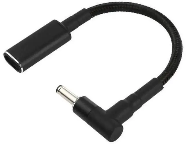 Alt view image 4 of 5 - Right Angle 4.0×1.35mm DC to USB-C Nylon Braided PD Trigger Cable | 100W, 18.5V~20V Fixed Output