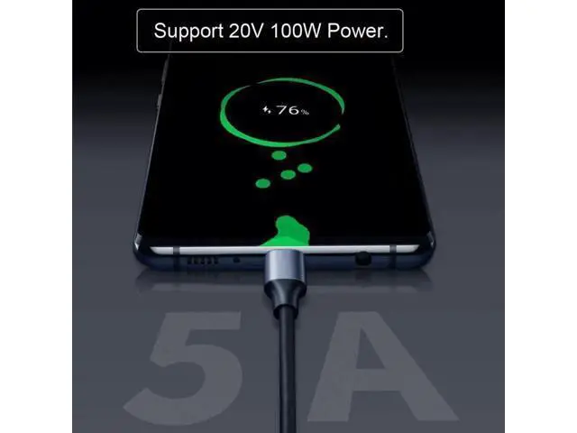 Alt view image 5 of 6 - 2.0M Up 90° Angled USB-C Male to Female Extension Cable | USB3.1 Gen2 10Gbps & 100W PD Fast Charge with Protective Sleeve