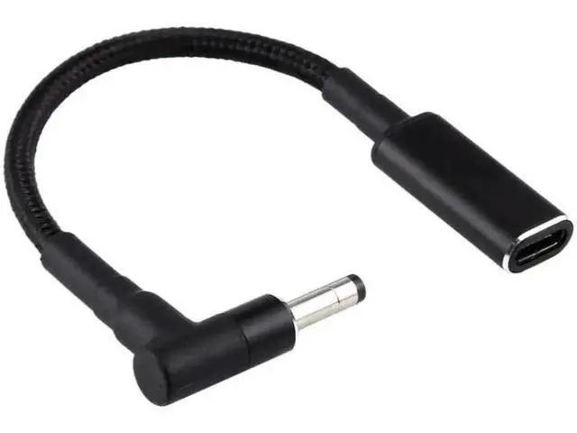 Alt view image 4 of 5 - PD 100W Right Angle 4.0×1.35mm DC to USB-C Nylon Braided Power Cable, 18.5V~20V Fixed Voltage Trigger Cord