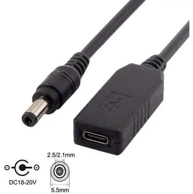 Alt view image 4 of 7 - USB3.1 Type-C to Dual DC 5.52.1mm & 5.52.5mm PD Emulator Trigger Cable | Fixed 20V Output for DC Port Laptops