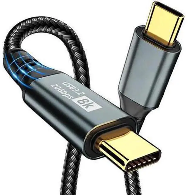 Main image of 6.6FT Full-Function USB-C 3.2 Gen2 Cable | 20Gbps Data, 100W PD Charging, 8K@60Hz Video Output for iPhone 15/16 Series, MacBook, iPad Pro