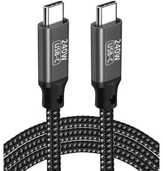 Main image of 2M/6.6FT Nylon Braided USB-C to USB-C Cable | PD3.1 240W(48V 5A) Super Fast Charging Cord Compatible with MacBook Pro, iPad Pro, Galaxy S22/A10 & All USB-C Devices
