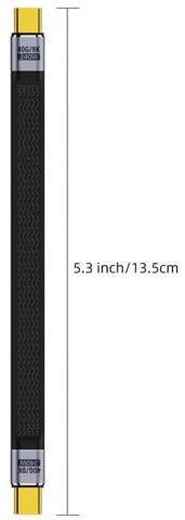 Alt view image 6 of 7 - 5.3 Inch Short USB4 USB-C to USB-C Cable | 240W PD Fast Charging, 40Gbps Data, 8K@60Hz Video, Compatible with Thunderbolt 3/4, Laptops, Tablets & Smartphones