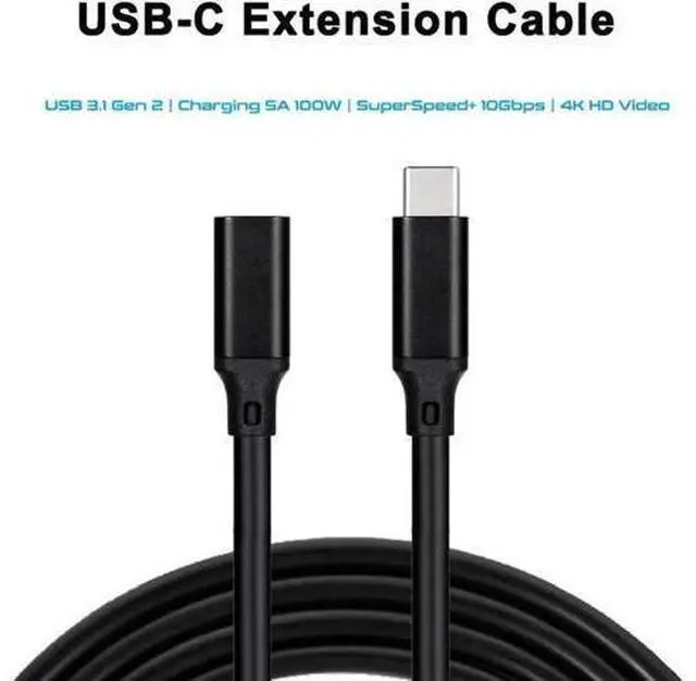 Alt view image 5 of 7 - 2M/6.6FT USB-C 3.1 Gen 2 Extension Cable, 100W PD Fast Charging 20Gbps Data Transfer 4K Video USB Type C Male to Female Cord Compatible with MacBook Pro/Air, Samsung Devices, Nintendo Switch