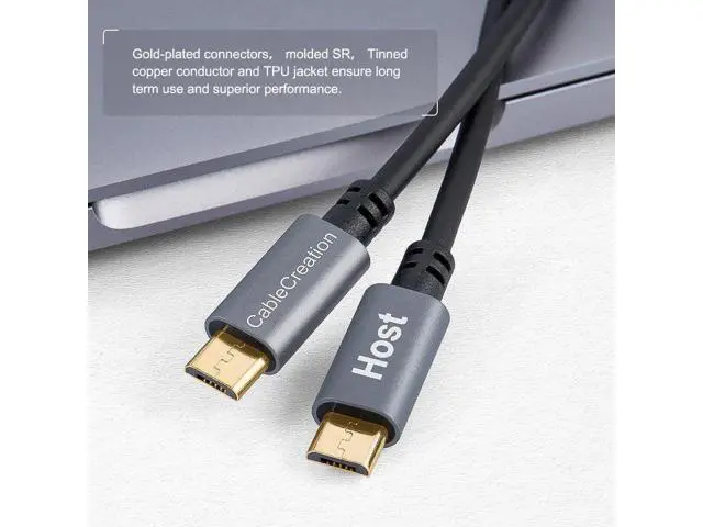 Alt view image 5 of 7 - Black Coiled Micro USB to Micro USB Cable, 0.56ft-4ft Retractable OTG Cord with Gold-Plated Connectors & Aluminum Shell for Raspberry Pi Zero, Phones, DJI Remote