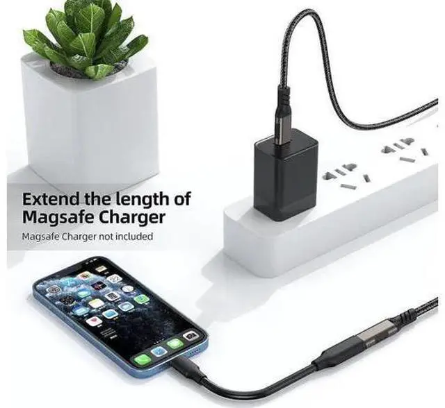 Alt view image 3 of 7 - 3M/10FT Nylon Braided USB-C Extension Cable Male to Female, USB 3.2 Gen2 Extender Cord Support 10Gbps Data, 100W PD Fast Charging, 4K@60Hz Video for MacBook, Laptops & Phones