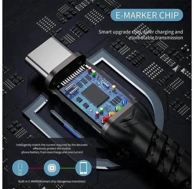 Alt view image 5 of 7 - 3M/10FT Nylon Braided USB-C Extension Cable Male to Female, USB 3.2 Gen2 Extender Cord Support 10Gbps Data, 100W PD Fast Charging, 4K@60Hz Video for MacBook, Laptops & Phones