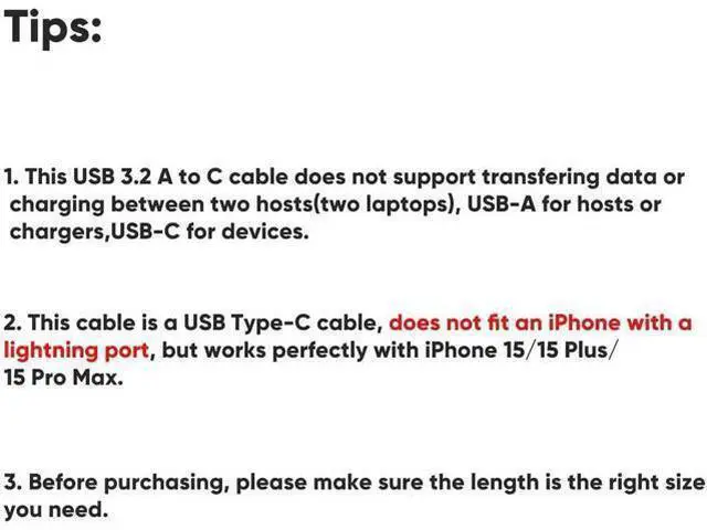 Alt view image 2 of 7 - CableCreation USB A to USB-C Cable 3.3FT/1.0M, USB3.2 Gen2 10Gbps High Speed Cord, 3A Charging & Android Auto Compatible with External SSD, MacBook, iPad, Galaxy S23/S24 Ultra