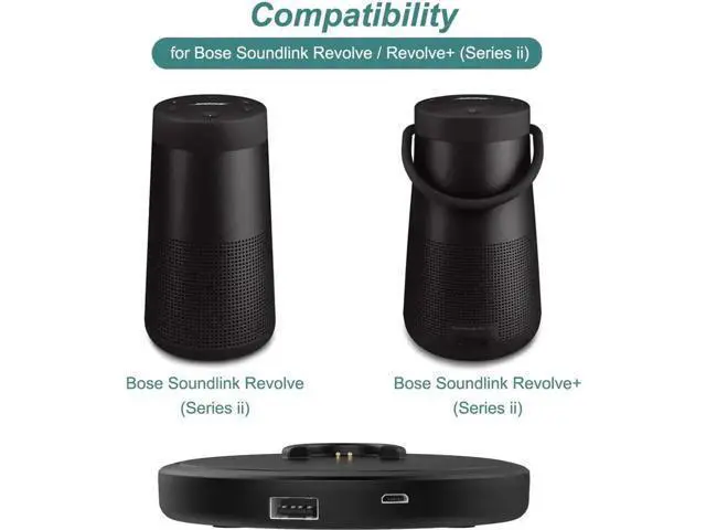 Alt view image 4 of 7 - Charging Cradle Dock with 1M/3.3FT USB Cable for Bose SoundLink Revolve / Revolve+ / Revolve Series II Portable Bluetooth Speaker, Replacement Charging Base Stand for Bose Revolve Speaker