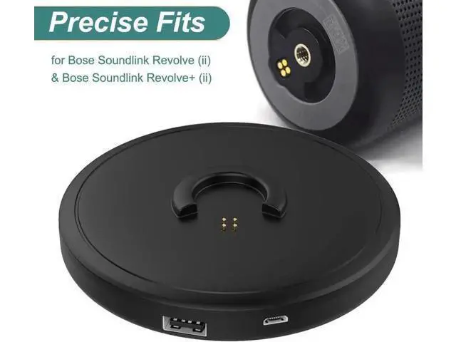 Alt view image 6 of 7 - Charging Cradle Dock with 1M/3.3FT USB Cable for Bose SoundLink Revolve / Revolve+ / Revolve Series II Portable Bluetooth Speaker, Replacement Charging Base Stand for Bose Revolve Speaker