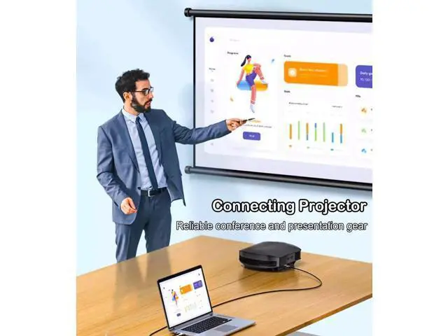Alt view image 4 of 7 - 5 Pack 6FT DisplayPort to VGA Cable, DP to VGA 1080P@60Hz Video Cord for PC Laptop to Monitor Projector, Unidirectional Only